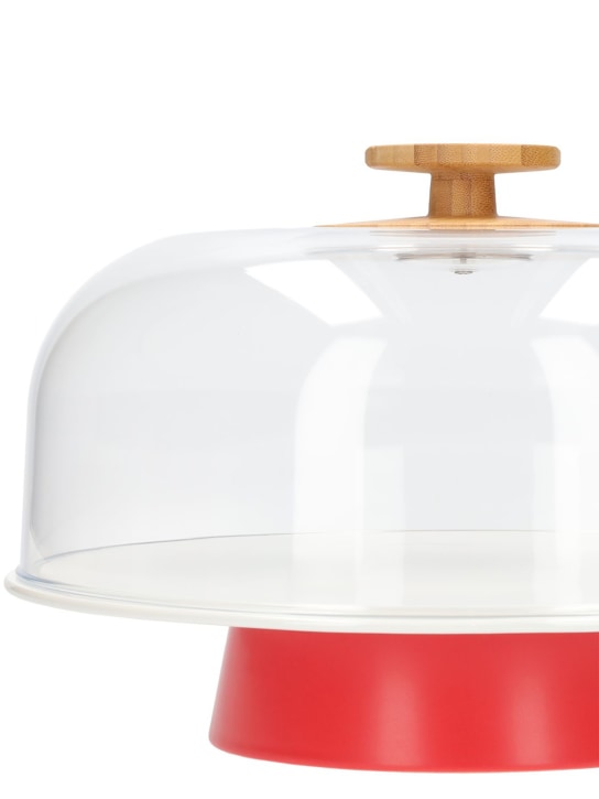 Alessi: Mattina small cake stand - Red - ecraft_2 | Luisa Via Roma