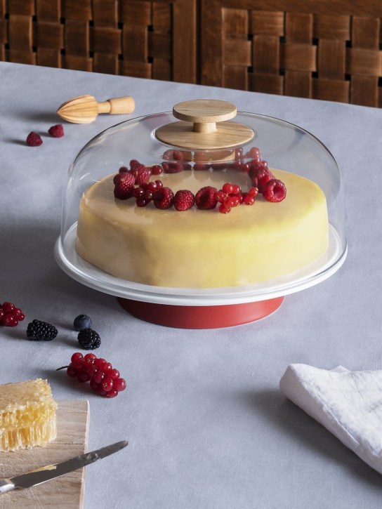 Alessi: Mattina small cake stand - Red - ecraft_4 | Luisa Via Roma