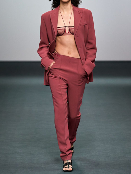 Nensi Dojaka: Reggiseno Triple Petal in tulle - Rosa - women_1 | Luisa Via Roma