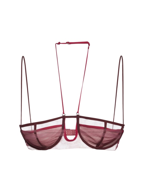 Nensi Dojaka: Reggiseno Triple Petal in tulle - Rosa - women_0 | Luisa Via Roma