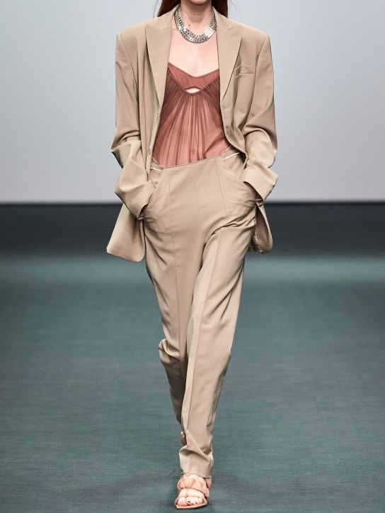 Nensi Dojaka: Body in mesh a strati - Mocha - women_1 | Luisa Via Roma