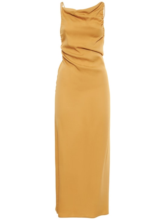 Christopher Esber: ストレッチビスコースドレープドレス - イエロー - women_0 | Luisa Via Roma