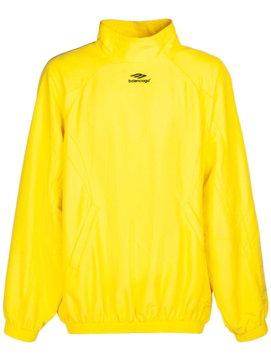 Balenciaga: Nylon tracksuit jacket - Citrus Yellow - men_0 | Luisa Via Roma