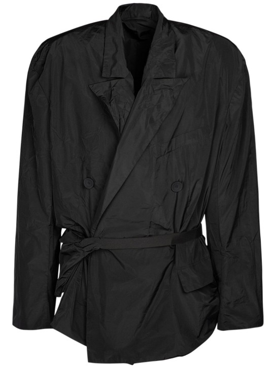 Balenciaga: Nylon jacket - Siyah - men_0 | Luisa Via Roma