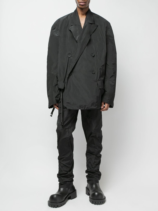 Balenciaga: Nylon jacket - Black - men_1 | Luisa Via Roma