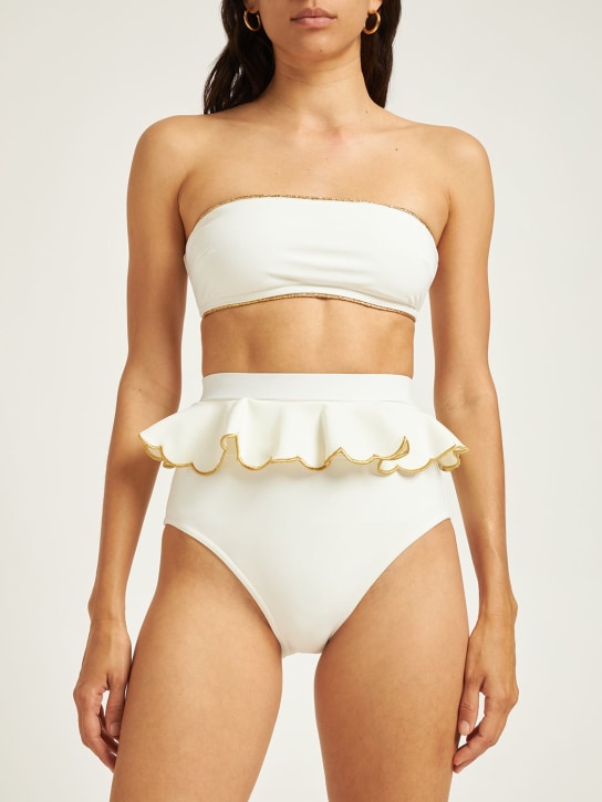 Zimmermann: Jeannie scallop tiered bikini - women_1 | Luisa Via Roma