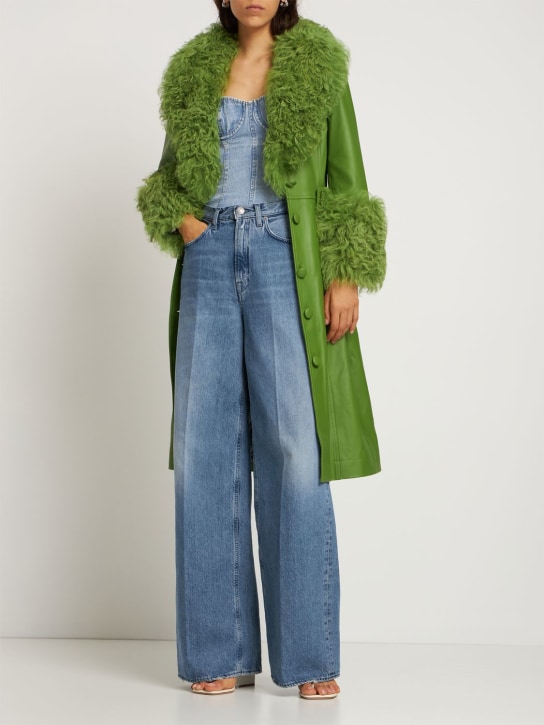 Saks Potts: Foxy shearling coat - Yeşil - women_1 | Luisa Via Roma