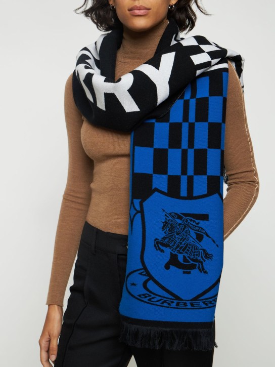 Burberry: Burberry sport football wool scarf - women_1 | Luisa Via Roma