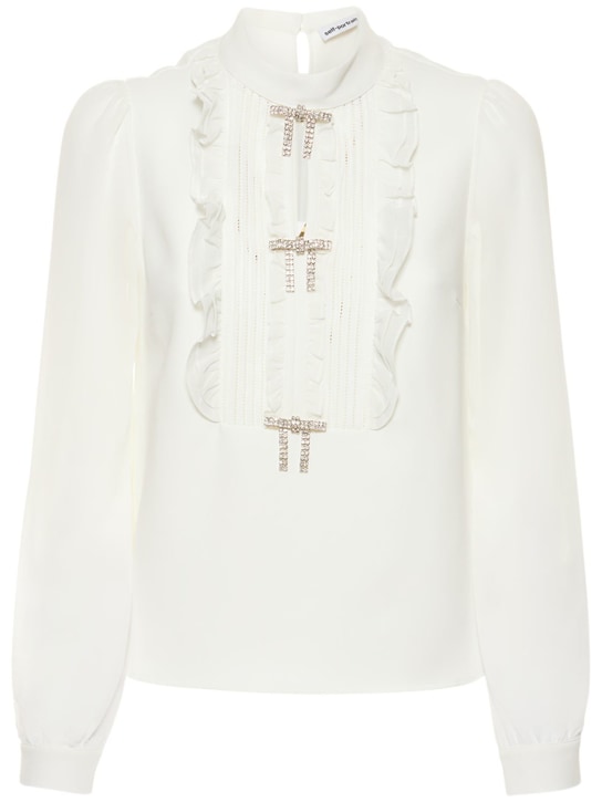 Ruffled bib shirt - Self-portrait - Women | Luisaviaroma