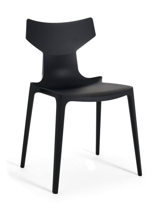 Kartell: Lot de 2 chaises Re-Chairs powered by Illy - Matte Black - ecraft_1 | Luisa Via Roma