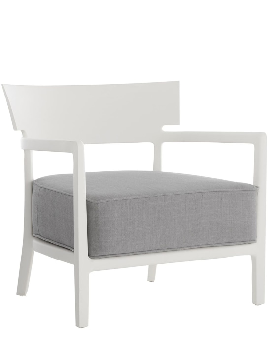 Kartell: Cara outdoor matte chair - White-grey - ecraft_1 | Luisa Via Roma