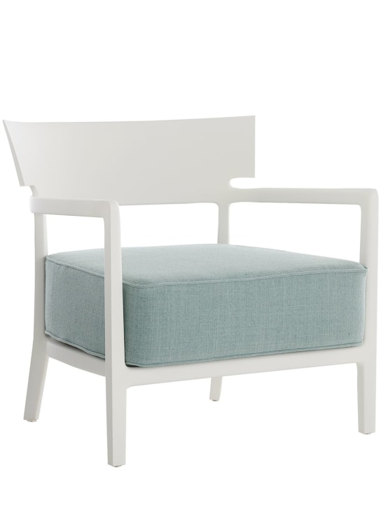 Kartell: Cara outdoor matte chair - White-green - ecraft_1 | Luisa Via Roma