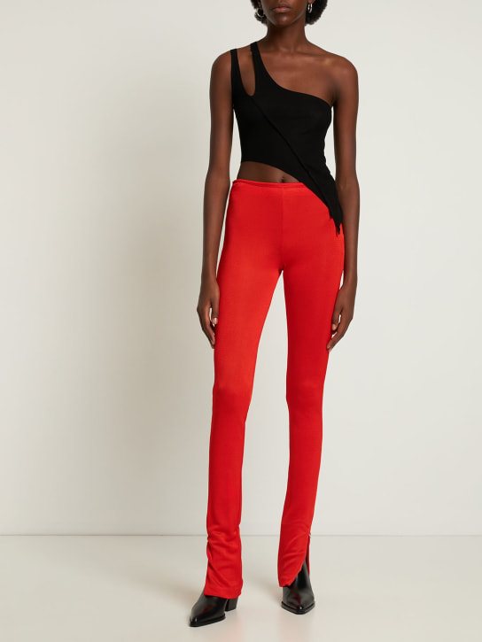 1017 Alyx 9sm: Legging en viscose stretch - Rouge - women_1 | Luisa Via Roma