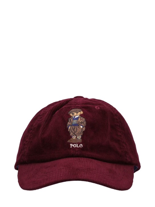 Polo Ralph Lauren: Bear corduroy baseball cap - men_0 | Luisa Via Roma