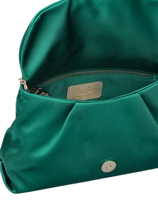 Roger Vivier: RV Bouquet drape satin clutch - Granita - women_6 | Luisa Via Roma