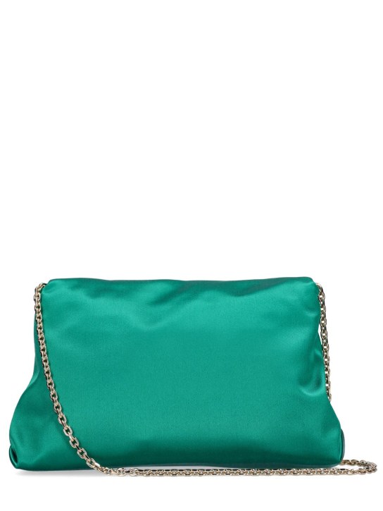 Roger Vivier: RV Bouquet drape satin clutch - Granita - women_5 | Luisa Via Roma