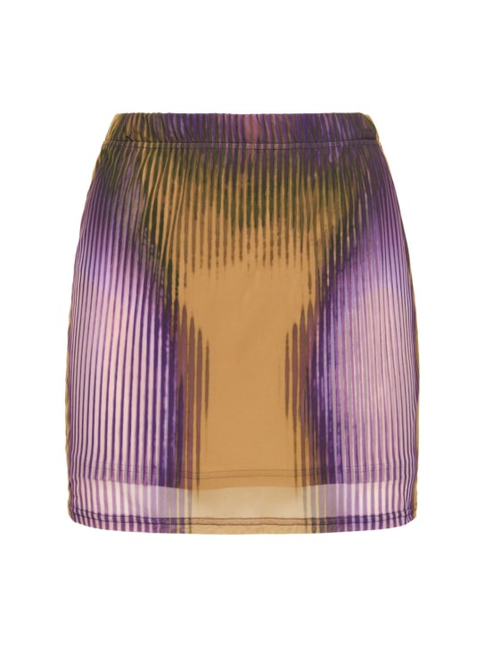 JPG printed jersey mini skirt - Thumbnail 1