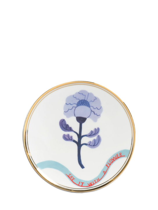 Bitossi Home: Piatto Fiore Viola 15cm - Bianco - ecraft_0 | Luisa Via Roma