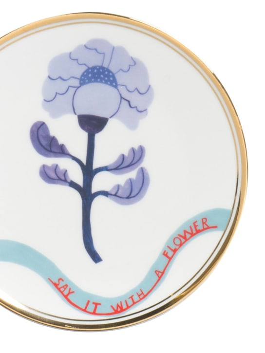 Bitossi Home: Piatto Fiore Viola 15cm - Bianco - ecraft_1 | Luisa Via Roma