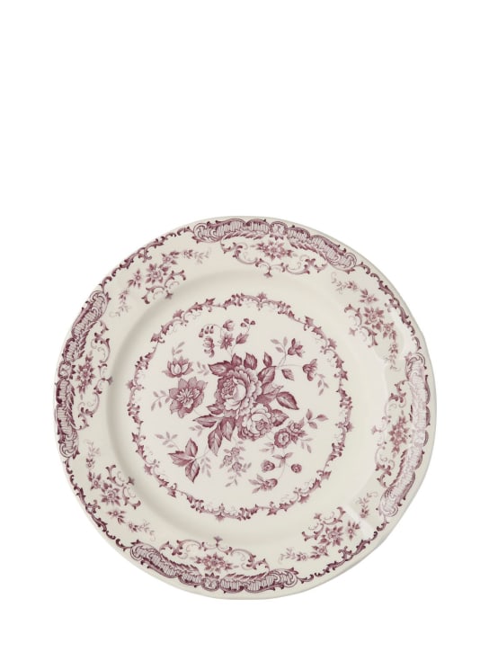 Bitossi Home: Set of 6 dinner plates - White/Violet - ecraft_0 | Luisa Via Roma