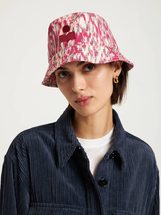 Isabel Marant: Haley printed cotton bucket hat - Raspberry - women_1 | Luisa Via Roma