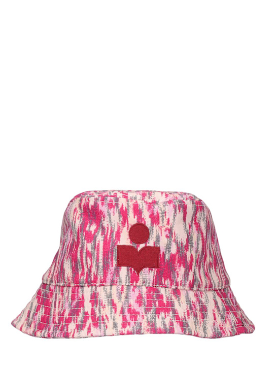 Isabel Marant: Haley printed cotton bucket hat - Raspberry - women_0 | Luisa Via Roma