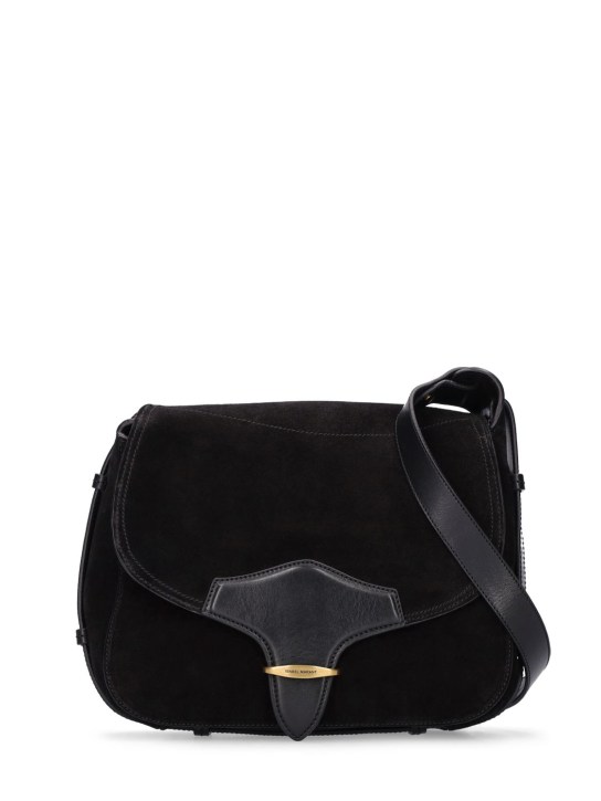 Isabel Marant: Botsy Besace suede leather shoulder bag - women_0 | Luisa Via Roma
