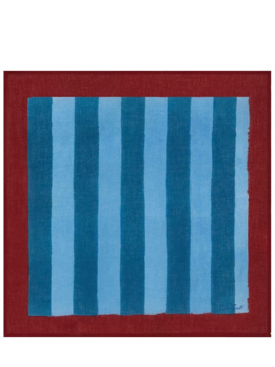 LISA CORTI: Nizam Stripes Ferozi/Sugar napkin set - Blue/Multi - ecraft_1 | Luisa Via Roma
