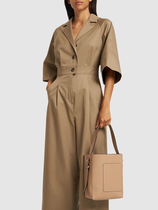 Valextra: Small Bucket soft grain leather tote bag - women_1 | Luisa Via Roma