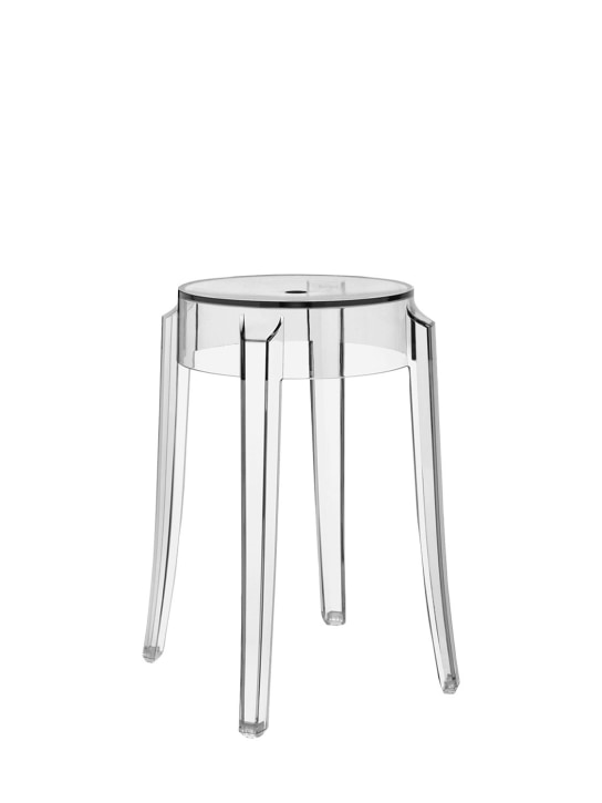 Kartell: Set of 2 Charles Ghost stools - Transparent - ecraft_0 | Luisa Via Roma