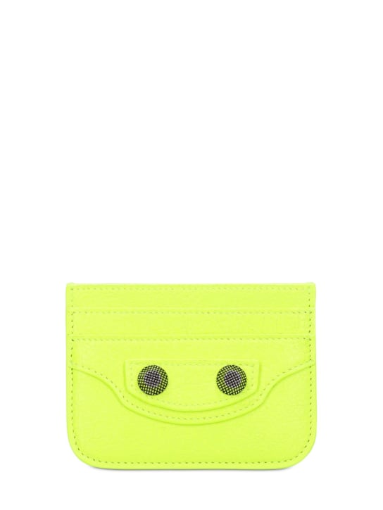 Balenciaga: Le Cagole card holder - Neon Yellow - women_0 | Luisa Via Roma