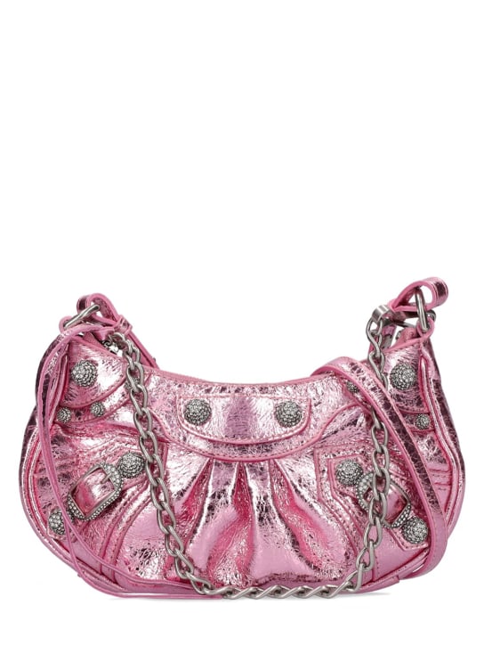 Balenciaga: Le Cagole mini leather purse - Pink - women_0 | Luisa Via Roma