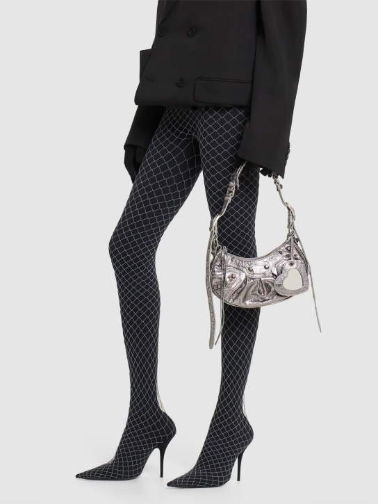 Balenciaga: XS Le Cagole leather shoulder bag - Silber - women_1 | Luisa Via Roma