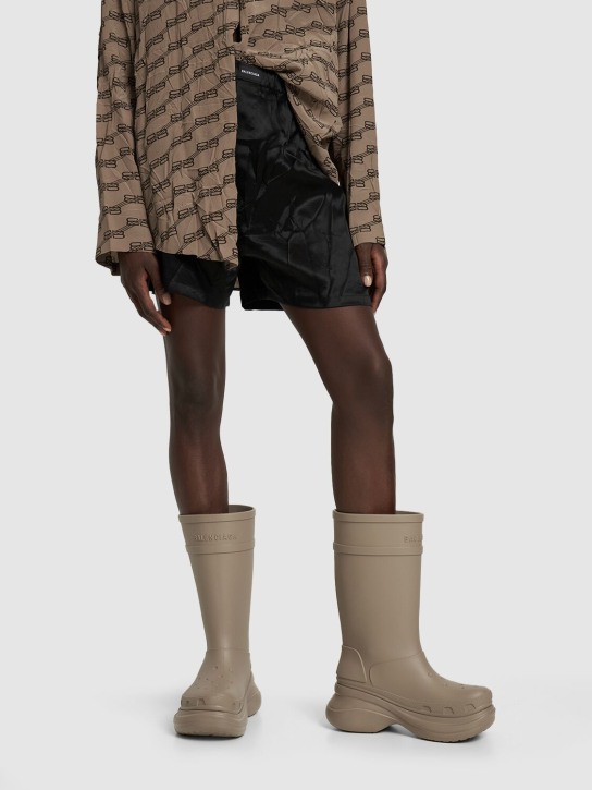 Balenciaga: 45mm Crocs rubber boots - Beige - women_1 | Luisa Via Roma