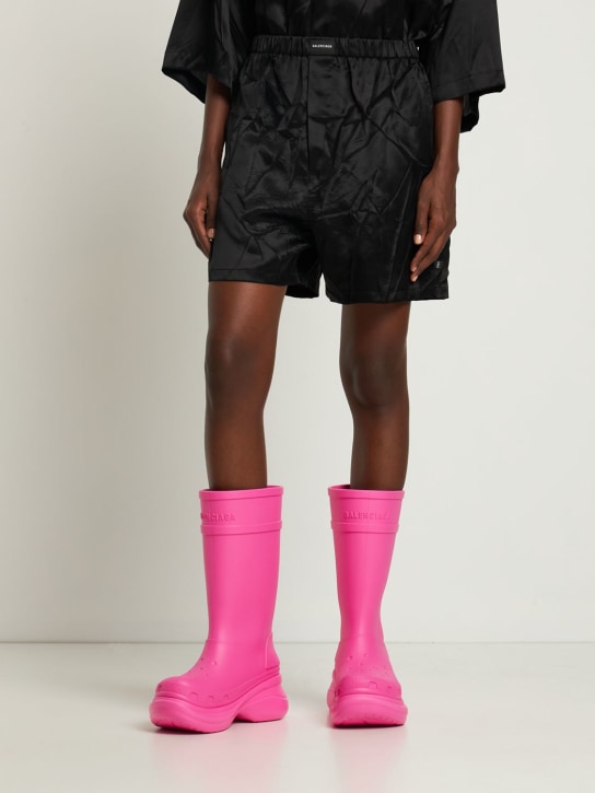 Balenciaga: 45mm Crocs rubber boots - Hot Pink - women_1 | Luisa Via Roma