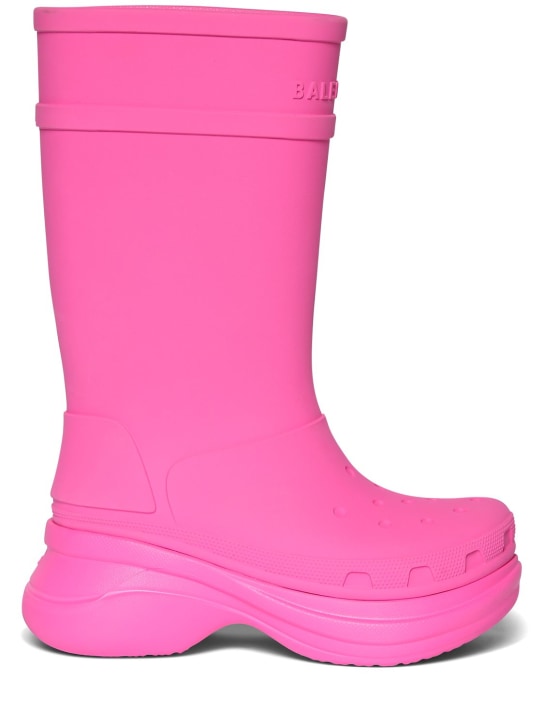 Balenciaga: Botas Crocs de goma 45mm - Hot Pink - women_0 | Luisa Via Roma