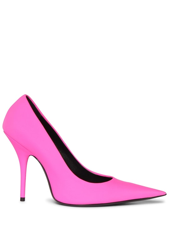 Balenciaga: 110毫米Knife弹性纤维高跟鞋 - 亮粉色 - women_0 | Luisa Via Roma