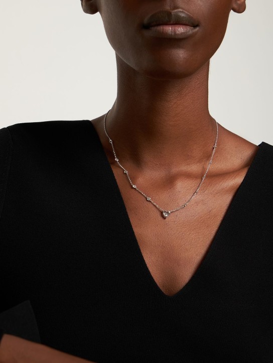 Apm Monaco: Crystal heart adjustable necklace - women_1 | Luisa Via Roma