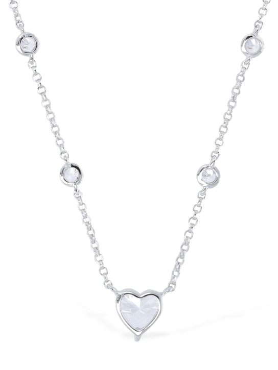Apm Monaco: Crystal heart adjustable necklace - women_0 | Luisa Via Roma
