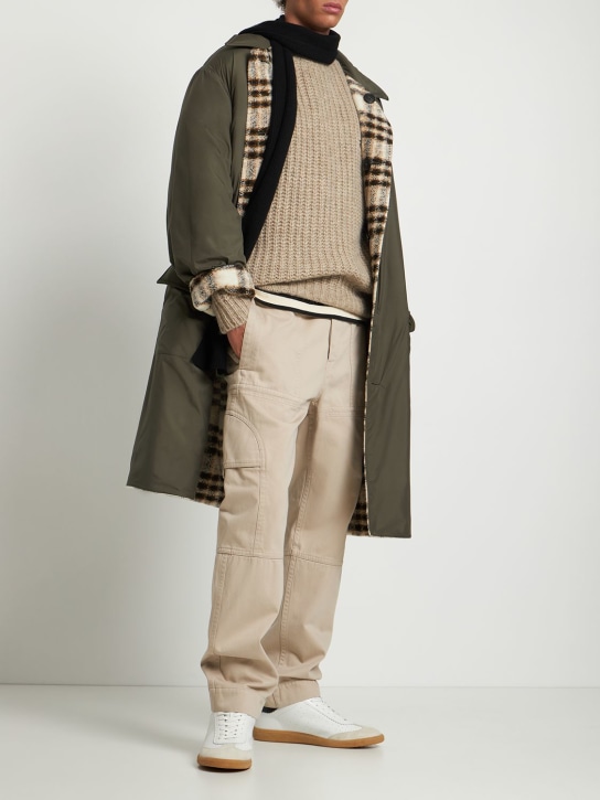 Cotton woven wide leg cargo pants - Thumbnail 2