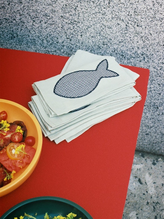 HAY: Sobremesa餐巾4个套装 - 绿色 - ecraft_1 | Luisa Via Roma