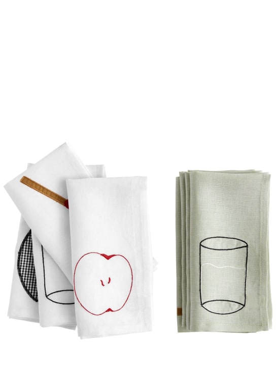 HAY: Set of 4 Sobremesa napkins - White - ecraft_3 | Luisa Via Roma