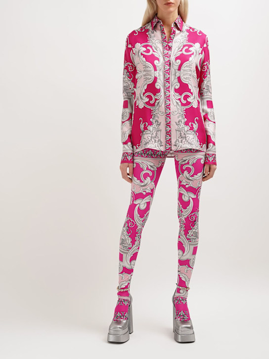 Versace: ルレックスプラットフォームパンプス 155mm - シルバー - women_1 | Luisa Via Roma