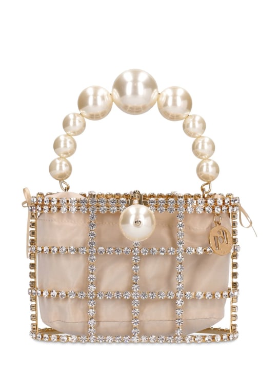 Rosantica: Sac à main en cristaux et perles Holli - Gold Crystals - women_0 | Luisa Via Roma