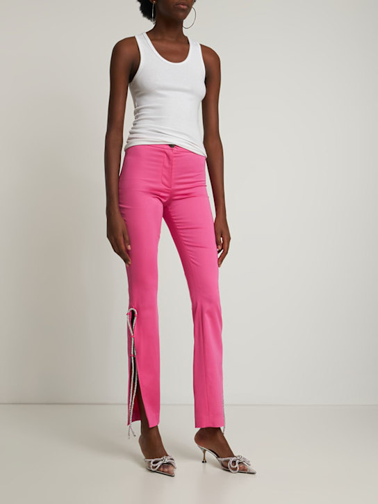Giuseppe Di Morabito: Embellished viscose pants - Fuchsia - women_1 | Luisa Via Roma