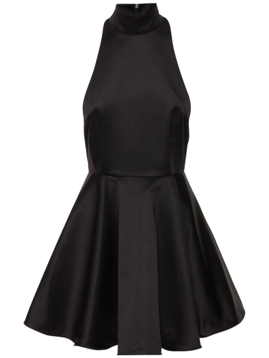 Rotate: Cora satin mini dress - Black - women_0 | Luisa Via Roma