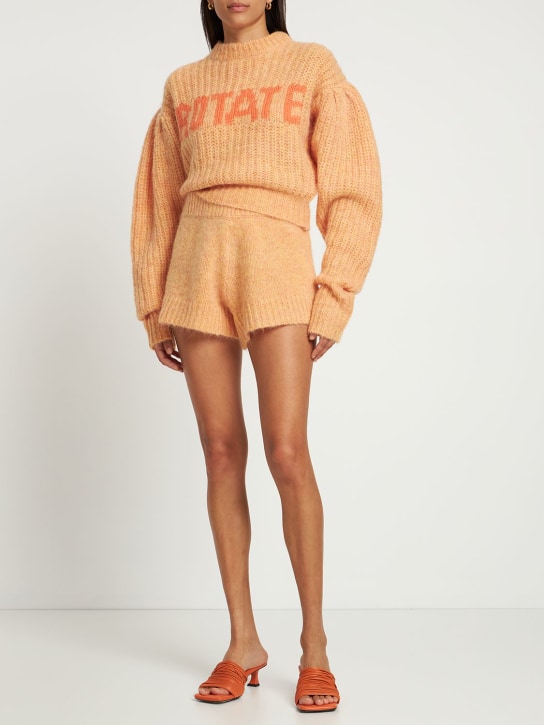 Rotate: Short en maille de laine mélangée Susanna - Orange - women_1 | Luisa Via Roma