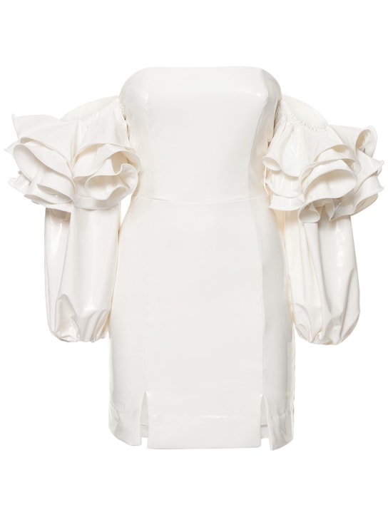 Rotate: Bethany ruffled viscose mini dress - White - women_0 | Luisa Via Roma