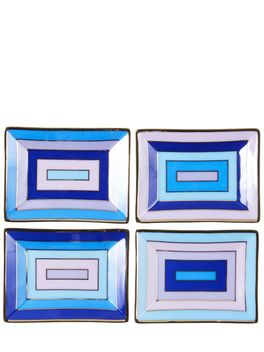 Jonathan Adler: Set de 4 bandejas Petite Scala - Azul - ecraft_0 | Luisa Via Roma