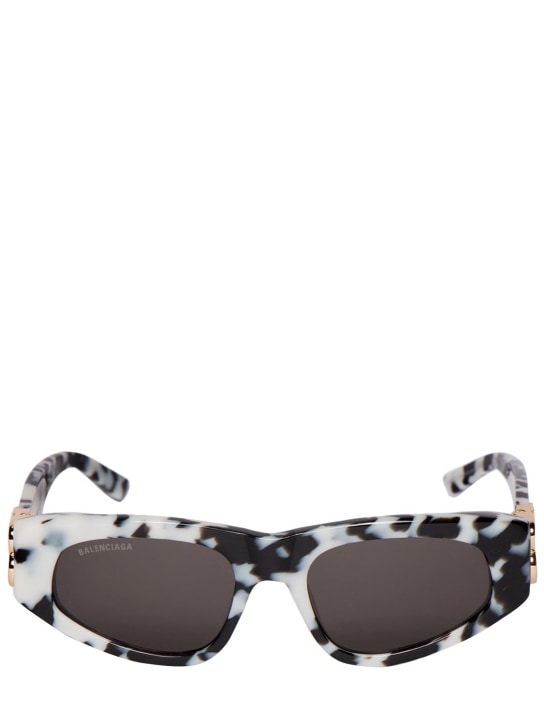 Balenciaga: 0095S Dynasty cat-eye acetate sunglasses - Açık Kahverengi - women_0 | Luisa Via Roma